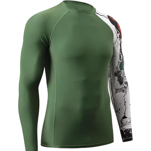 Custom Made Shorts Sleeves Plain Man Fihting Rash Guard Personnalised Bjj Custom Rash Guard - Product Image 5