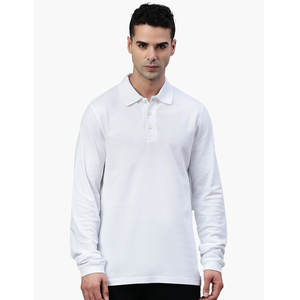 Uniforme de polo à manches longues décontracté vierge personnalisé uni 100% coton polos polo de haute qualité avec logo personnalisé en gros - Product Image 1