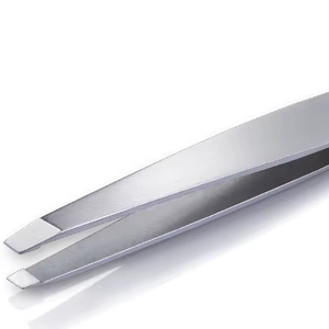 NGHIA, pinzas para cejas de acero inoxidable con punta inclinada de alta calidad, juego de manicura y pedicura, acabado Gris, Exportación de marca caliente - Product Image 1