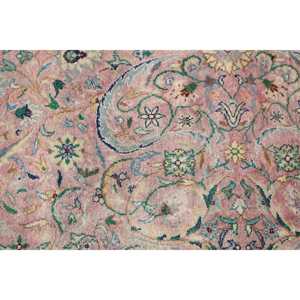 Alfombra Vintage, Alfombra Turca Decorativa de 3.37x6.2 pies, Alfombra Floral Azul y Rosa - Product Image 5