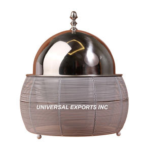 Diseño personalizado hecho a mano de lujo cazuela forma redonda nuevo Metal Hotpot calentador de alimentos con estilo clásico - Product Image 4