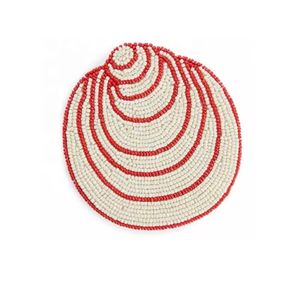 Dessous de verre perlé personnalisé d'usine, tapis de tasse de style animal de perles de verre faites à la main, napperon, chemin de Table - Product Image 3