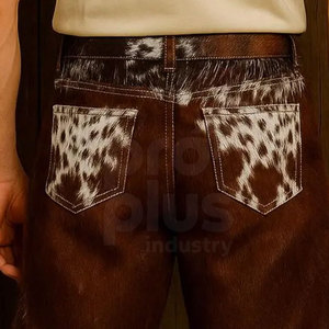 กางเกงขาสั้นหนังวัวแท้ สีพื้น เรียบง่าย สบาย มีสไตล์ คุณภาพพรีเมียม เป็นมิตรกับสิ่งแวดล้อม ระบายอากาศได้ดี ทันสมัย ทนทาน - Product Image 3