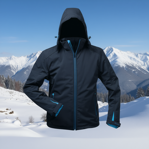 Veste Softshell d'hiver Uranos en noir/bleu, taille M, sweats à capuche et sweat-shirts promotionnels par ELYSEE - Product Image 3