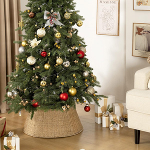 Colliers de base en jonc de mer décoratif pour arbres de Noël Couvre-anneaux pour arbres de Noël Décorations de maison festives - Product Image 6