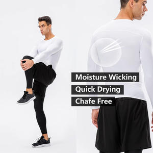 Chemise de compression athlétique légère pour homme avec impression personnalisée, vêtements de sport à séchage rapide et à manches longues, haut pour entraînement, salle de sport, grande taille - Product Image 3