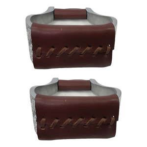 Gravé poids lourd adulte Western Bell Show étriers en aluminium Construction main large semelle stabilité rodéo trail équitation - Product Image 6