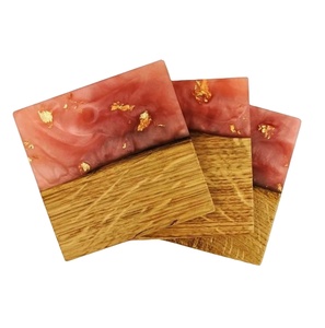 Style japonais résine thé tasse à café mariage époxy marbre bois résine sous-verre accessoires de cuisine nouveaux produits au prix de gros - Product Image 4