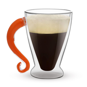 Handmade Eco-Friendly <b>Double</b> <b>Wall</b> 200ml Coffee <b>Mugs</b> with Colorful Frit Handles Dishwasher Safe for Hot and Cold Insulation - Product Image 4