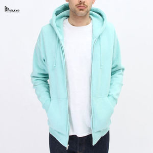 Sweat à capuche zippé pour homme avec logo personnalisé - Coton respirant de haute qualité, design uni teint, prix raisonnables - Product Image 6