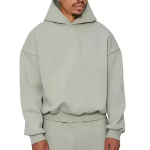 Sudadera con capucha de invierno para hombre, de alta calidad, con impresión personalizada, corte regular, con cremallera, de algodón grueso, lisa, sin cordón. - Product Image 3