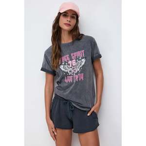 Camiseta Oversize Estampada Lavada - Product Image 4