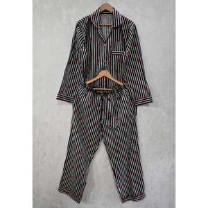 Cotton Hand Block Print Breathable Quick Dry Soft Luxury <b>Summer</b> Casual <b>Pajama</b> Set Indian Floral Nightwear <b>for</b> <b>Women</b> - Product Image 3