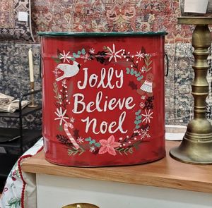 Cubo de Navidad de metal ideal para centro de mesa de fiesta de Navidad arreglo floral con velas y ramas de hoja perenne - Product Image 5