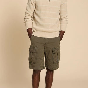 กางเกงผ้าถักเอวกลางเอวสีพื้นสำหรับผู้ชายเป็นมิตรกับสิ่งแวดล้อมกางเกงทอสไตล์ยุโรปอเมริกันผ้าย้อมสีพื้นป้องกันริ้วรอย - Product Image 1