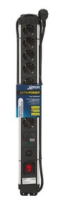 Enchufe múltiple de aluminio con cable e interruptor con 8 tomas (Simon BM539232) - Product Image 2
