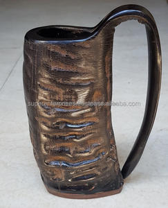 Taza de cuerno de vaca sólida para beber cerveza, decoración interior, diseño único, taza para beber - Product Image 3