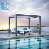 Gazebo en métal de jardin de pergola en aluminium imperméable extérieure moderne conçu Pergolas Corten