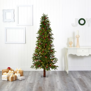 <span class=keywords><strong>Sapin</strong></span> de Noël artificiel décoré de style nouveau, personnalisable, 6 pieds, avec 250 lumières <span class=keywords><strong>LED</strong></span> multicolores, baies, arbre de Noël pour les fêtes - Product Image 5