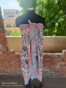 Surtido al por mayor lote playa cubrir pareos tela de algodón suave verano Pareo Sarong, Bikini cubrir pareo Sarong, Impresión de bloque de mano - Product Image 6