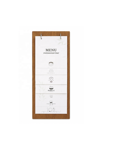 Cubierta de Menú de Madera Personalizada al por Mayor para Restaurante con Grabado de Logotipo - Product Image 1