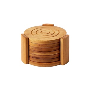 Dessous de verre rond en bois d'acacia avec vernis naturel pour hôtel à prix raisonnable tasse à thé à vendre - Product Image 1