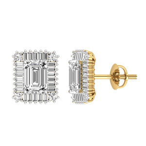 Pendientes Clásicos de Diamantes Cultivados en Laboratorio con Corte Baguette, Claridad VS1, Oro Amarillo y Blanco de 9K, Certificados por IGI, 3.08 Quilates, Joyería para Mujer - Product Image 1