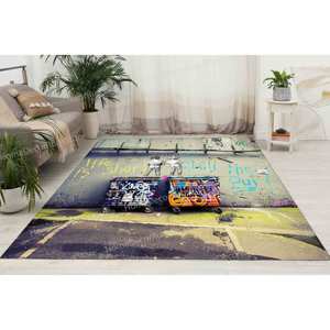 Tapis Banksy Peeing Boys, Tapis imprimé, Décoration de bureau d'art moderne, Tapis en velours de luxe - Product Image 3