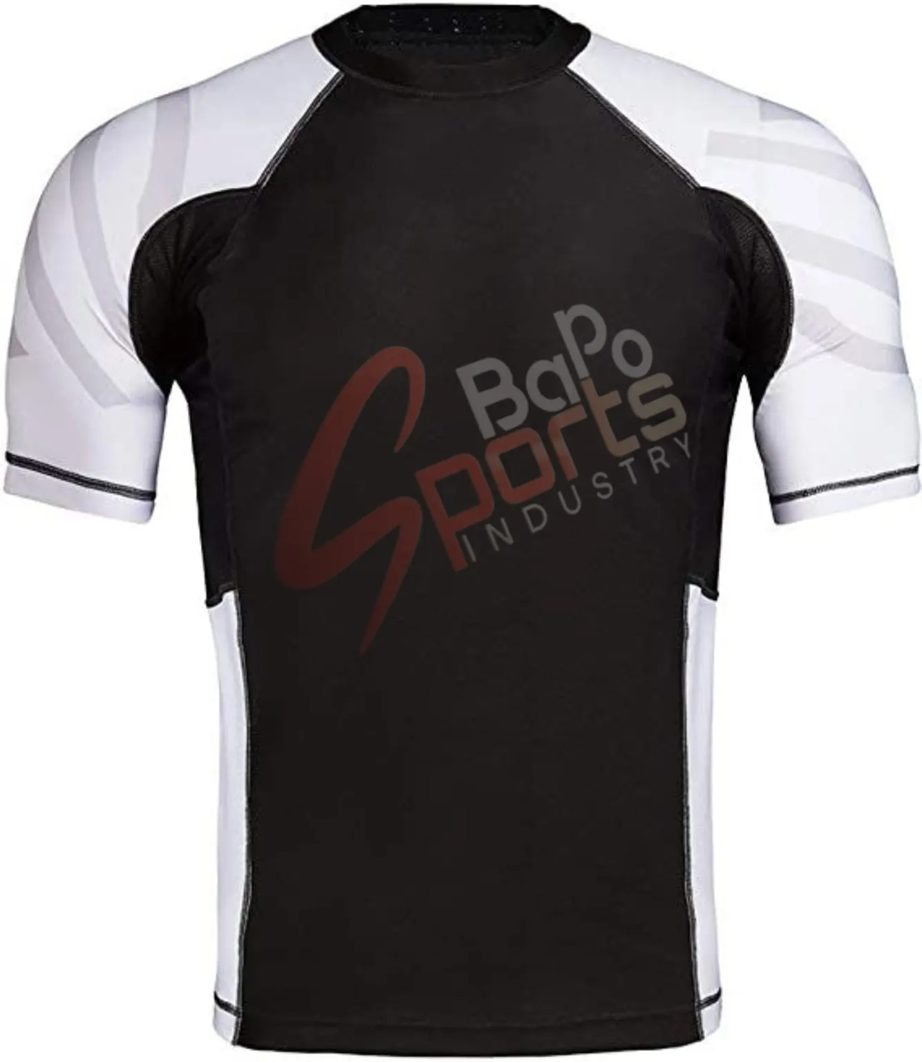 Logo personalizzato di alta qualità stampato da uomo a manica corta rapida a compressione da palestra camicie per MMA Rash Guard realizzate In Pakistan