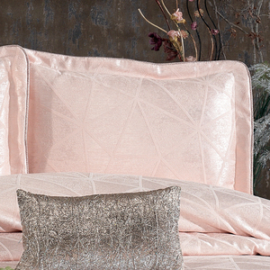 Guzide Lisa Salmon Pink 4-Piece Customized Classic Luxury Home <b>Bedspread</b> <b>Set</b> 100% Chenille Organic Woven Striped Washable - Product Image 3
