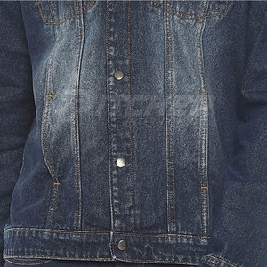 Precio bajo Alta calidad Logotipo personalizado Frontal Impreso Ecológico Reversible Hombres Jeans Chaqueta Tallas grandes Chaqueta de invierno - Product Image 5