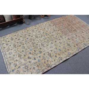 Alfombra Vintage de 4.2x7.9 pies (129x240 cm), Alfombra Persa Turca Marrón - Product Image 2