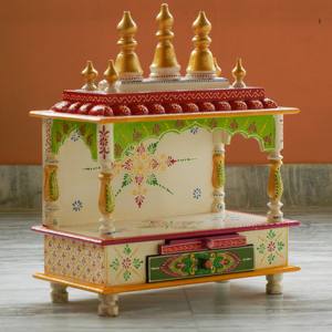 Handmade Traditional Design Wooden Temple <b>Mandir</b> for Home Decor Wall Hanging Puja Ghar Altar for Diwali Wedding Birthday - Product Image 3