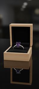 Bague de fiançailles ou de mariage en argent 925 faite à la main, améthyste taille ovale, cadeau chrétien, design minimaliste, pour le mois de février - Product Image 5