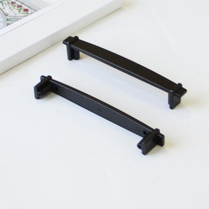 Poignées de porte de placard contemporaines en alliage de zinc incurvées fines noires mates durables pour la cuisine la salle de bain le salon la salle à manger l'utilisation de tiroirs - Product Image 5