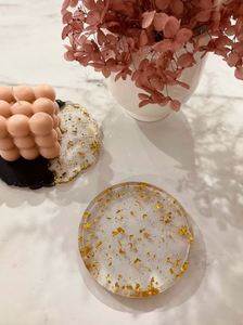 Greatest Quality Round Coaster in <b>Blue</b> Acrylic with Stylish Placemats and Pads Perfect for Elegant <b>Table</b> Protection and Decor - Product Image 4