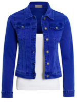 Veste en jean décontractée pour femme de haute qualité, manches longues, grande taille, bleue, avec design déchiré élégant, en coton respirant et peau de mouton