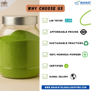 Suplemento de superalimento verde rico en nutrientes en polvo de Moringa cultivada salvaje de primera calidad - Product Image 3