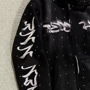Ensemble de survêtement et de sweat-shirt pour homme, streetwear d'hiver, poids lourd, logo personnalisé, impression sérigraphique, coton de haute qualité, séchage rapide, hip-hop - Product Image 3