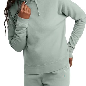 Sudadera Larga de Invierno para Mujer, Estilo Holgado, Terciopelo, 100% Algodón, Logotipo Frontal, Cómoda, Moda Urbana - Product Image 1