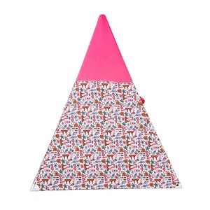 Tente de jeu pour enfants en tissu rose, grand triangle, motif abstrait, pour cadeaux d'anniversaire - Product Image 4