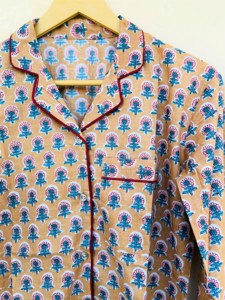 Ensemble de pyjama imprimé floral 100% coton pour femmes sac de nuit non tissé doux toutes les saisons, y compris XS-XXXL vie quotidienne printemps été - Product Image 4