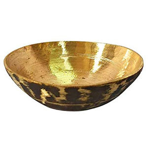 Bol à chocolat de service rond moderne de concepteur de gravure d'or bol à salade vaisselle décorative ronde bol en métal - Product Image 3