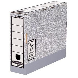 Bankers <b>Box</b> System 8.5 X 26.5 X 32.7 cm (W X H X D) DIN A4 Archival Print 100% Recycled <b>Cardboard</b> Grey/White Bankers <b>Box</b> - Product Image 1
