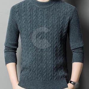 Color sólido Casual Prendas de punto Hombres Lana de punto de alta calidad Pakistán Hecho Diseño Suéteres de los hombres - Product Image 2