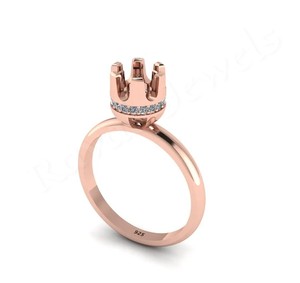 สุดยอดนักออกแบบมงกุฎเซลติก925เงินแท้ CZ รอบหินตั้งค่ากึ่งติดของเปล่าทันสมัยแหวนสำหรับผู้หญิงเครื่องประดับที่กำหนดเอง - Product Image 2