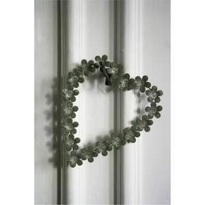 Guirnalda de Corazones de Metal Oxidado Vintage para Colgar en la Pared, Arte Floral de Jardín de 2 Piezas Entrelazadas para Decoración del Hogar en Interiores y Exteriores - Product Image 2