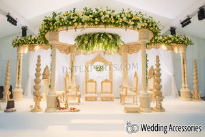Ensemble de mandap de mariage indien le plus vendu - Démontable, en fibre de verre, taille et couleur personnalisables, décoration d'événements de luxe, prix d'usine, États-Unis - Product Image 5