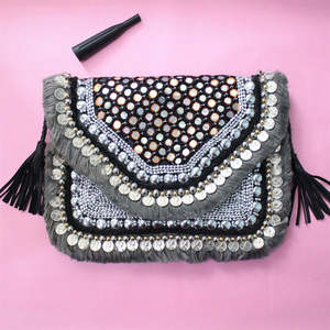 Inde Fabriqué À La Main Pochette Soirée Sac À Bandoulière Géométrique Perlé Conception En Gros De Guru Kirpa Export House - Product Image 5