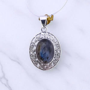 Pendentif Artisan en pierres précieuses en argent sterling et bijoux en argent sterling - Product Image 2